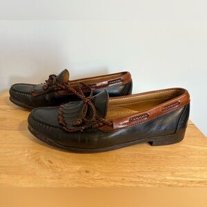 Allen Edmonds Woodstock Mahogany Black Kiltie Loafers Size 9.5D